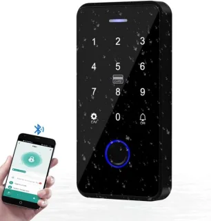 Biometrische vingerafdruk deuropener - zwart