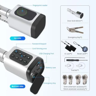 Bluetooth Slim deurslot 45-90mm - Elektronisch cilinderslot