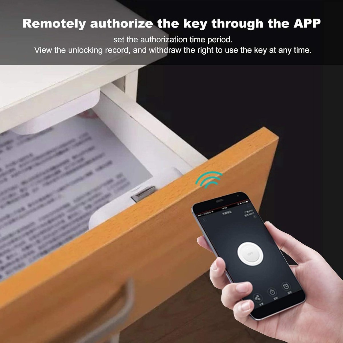 Bluetooth Smart Lock Ladeslot voor Archiefkast en Boekenkast Tuya