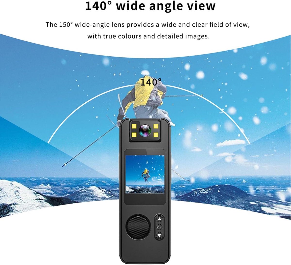 Bodycamera Persoonlijke Camcorder 1080P HD met Magnetische Clip