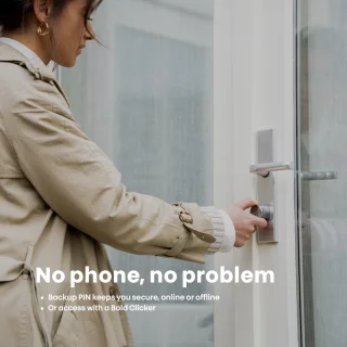 Bold Smart Lock SX-43 Slim deurslot RVS Zilver