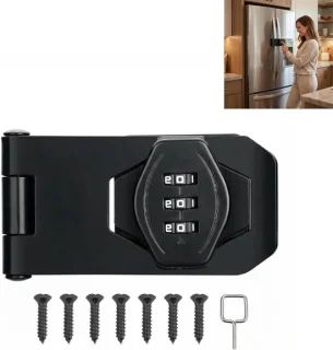 Cijferslot voor deuren en kasten 4 inch zwart