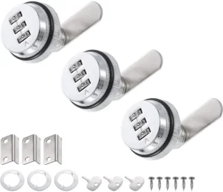 Combinatieslot - 3 stuks - zilver