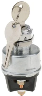 Contactslot met sleutel - Ontstekingsschakelaar 19 mm Zilver