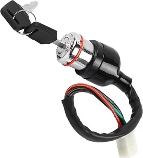 Contactslot motorfiets - startschakelaar quad - 6 draden 3 standen - zwart