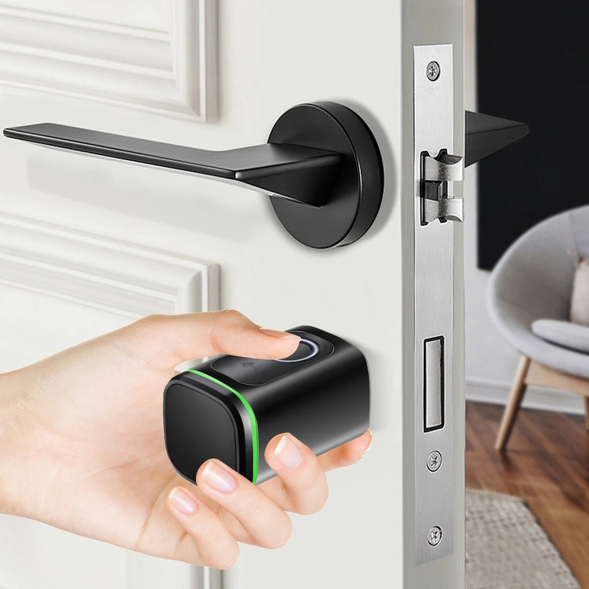 CS Elektrisch Slim Deurslot Zilver