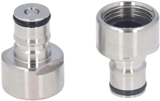 Dailygoods- Ball Lock Conversie Kit - Roestvrijstalen Adapter - 5/8FPT Draad - Lekvrij - Geschikt voor A D S G Type Biervat - Duurzaam Materiaal - Biervatadapter