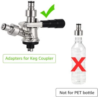 Dailygoods- Ball Lock Conversie Kit - Roestvrijstalen Adapter - 5/8FPT Draad - Lekvrij - Geschikt voor A D S G Type Biervat - Duurzaam Materiaal - Biervatadapter