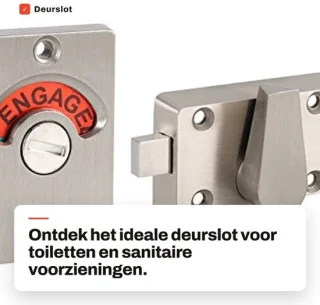 Dailygoods deurslot binnendeur premium roestvrij staal