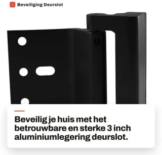 Dailygoods deurslot dode bout zwart 3 inch