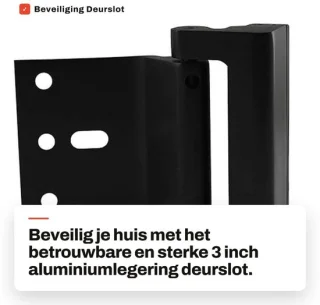 Dailygoods deurslot dode bout zwart 3 inch