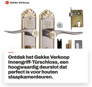 Dailygoods deurslot met sleutel - cilinderslot binnendeur - zinklegering - 5 cm