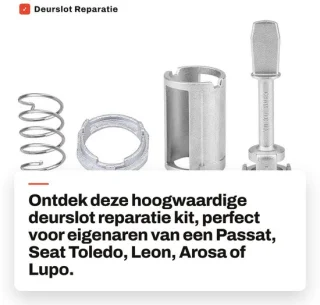 Dailygoods deurslot reparatieset metalen links/rechts voor Seat Toledo Leon Arosa Lupo