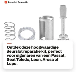 Dailygoods deurslot reparatieset metalen links/rechts voor Seat/Toledo/Leon/Arosa/Lupo