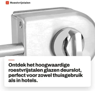 Dailygoods deurslot roestvrij staal draaiknop vergrendeling