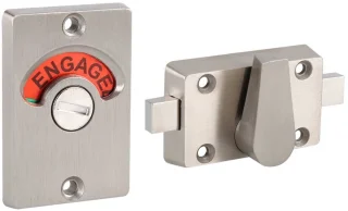 Dailygoods- Deurslot Roestvrij Staal - Indicator Privacy - Grendel - Zinklegering - Voor Binnendeur - Geschikt voor Plaatdikte 12-18 mm - Deurslotindicator