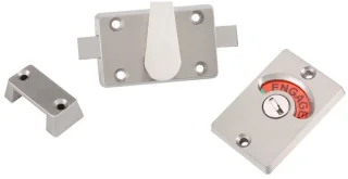 Dailygoods- Deurslot Roestvrij Staal - Indicator Privacy - Grendel - Zinklegering - Voor Binnendeur - Geschikt voor Plaatdikte 12-18 mm - Deurslotindicator