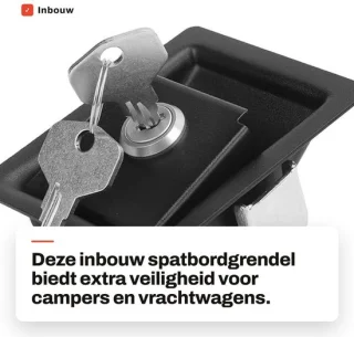 Dailygoods deurslot rv 304 rvs inbouw spatbordgrendel