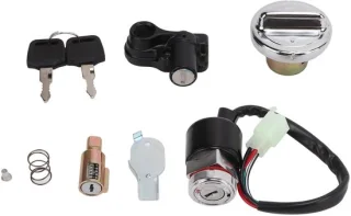 Dailygoods- Gasafdekkingsset voor Dax Skyteam - Contactschakelaar - Helmslot met 2 Sleutels - Installatieaccessoires - Metaallegering ABS - Vervangt originele motorfietscomponenten - Ontstekingsschakelaar