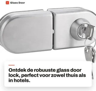 Dailygoods glazen deurslot roestvrij staal