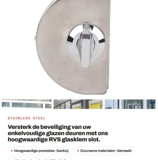Dailygoods glazen deurslot