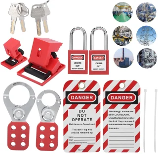Dailygoods lockout tagout kit 15-delig