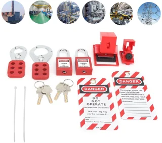 Dailygoods lockout tagout kit 15-delig