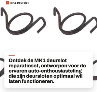Dailygoods montageveersgroepen 5 x deurslot-reparatieveren geschikt voor MK1 1989-1998