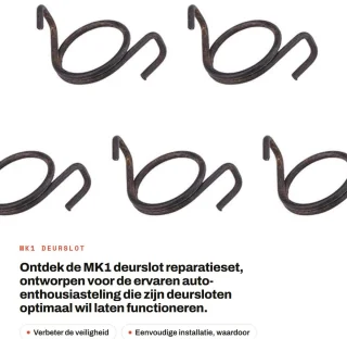 Dailygoods montageveersgroepen 5 x deurslot-reparatieveren geschikt voor MK1 1989-1998
