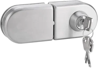 Dailygoods RVS glazen deurslot frameless sliding lock