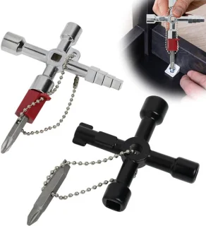 Dailygoods set van 2 driehoekige watermeter- en gassleutels