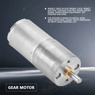 DC 12V 25 mm reductiemotor