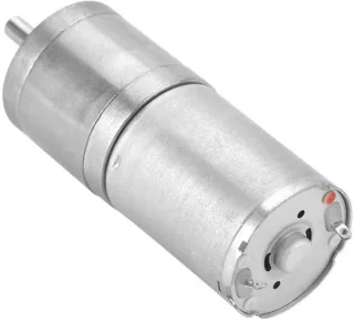 DC tandwielmotor 25mm - Metaal - Zilver