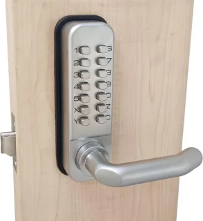 Deurgreepslot digitaal zilver