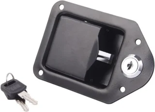 Deurpaneel met slot 10mm zwart