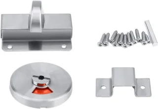 Deurslot bout toilet 10x8x5 cm zilver