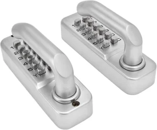 Deurslot combinatieslot mechanisch zilver