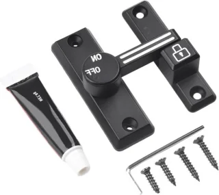 Deurslot haaksluiting zinklegering 10x5x5 cm zwart
