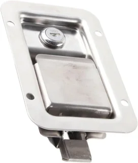 Deurslot met hendel en grendel, 140x90mm, zilver