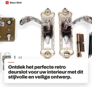 Deurslot Retro deurklink vergrendeling in mangaanstaal