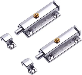 Deurslot schuifslot grendel zwart - 2 stuks