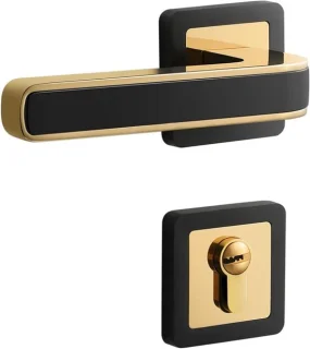 Deurslot set binnendeurslot Mute 30x20x10 millimeter zwart goud