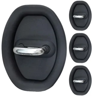 Deurslotbeschermer - 4 stuks - zwart/wit