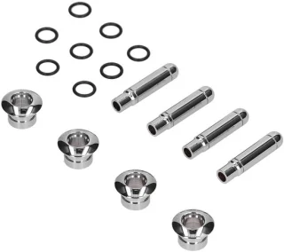 Deurslotpin - ABS - verchroomd - 8 stuks