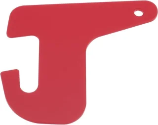 Deurslotplaat - 97 × 88 mm - plastic - rood