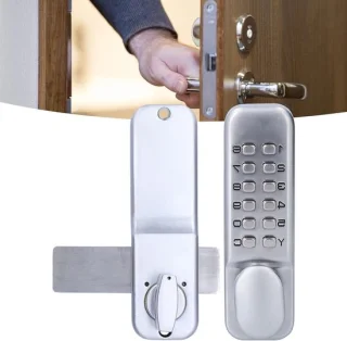 Digitaal deurslot combinatieslot nachtschoot zilver