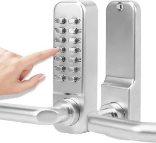 Digitaal deurslot - combinatieslot - zilver