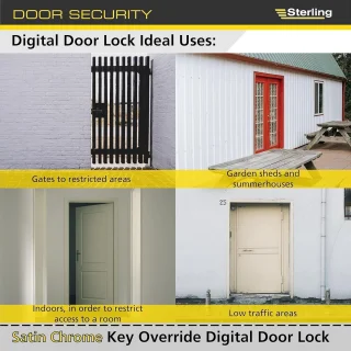 Digitaal deurslot - satijn-chroom