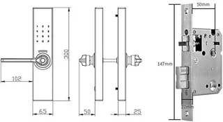 Digital Biometric Smart Door Lock Fingerprint Keyless