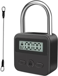 Digitale Tijdschakel Slot met Touw en LCD - Oplaadbaar USB Slot voor Gewoontebeheersing
